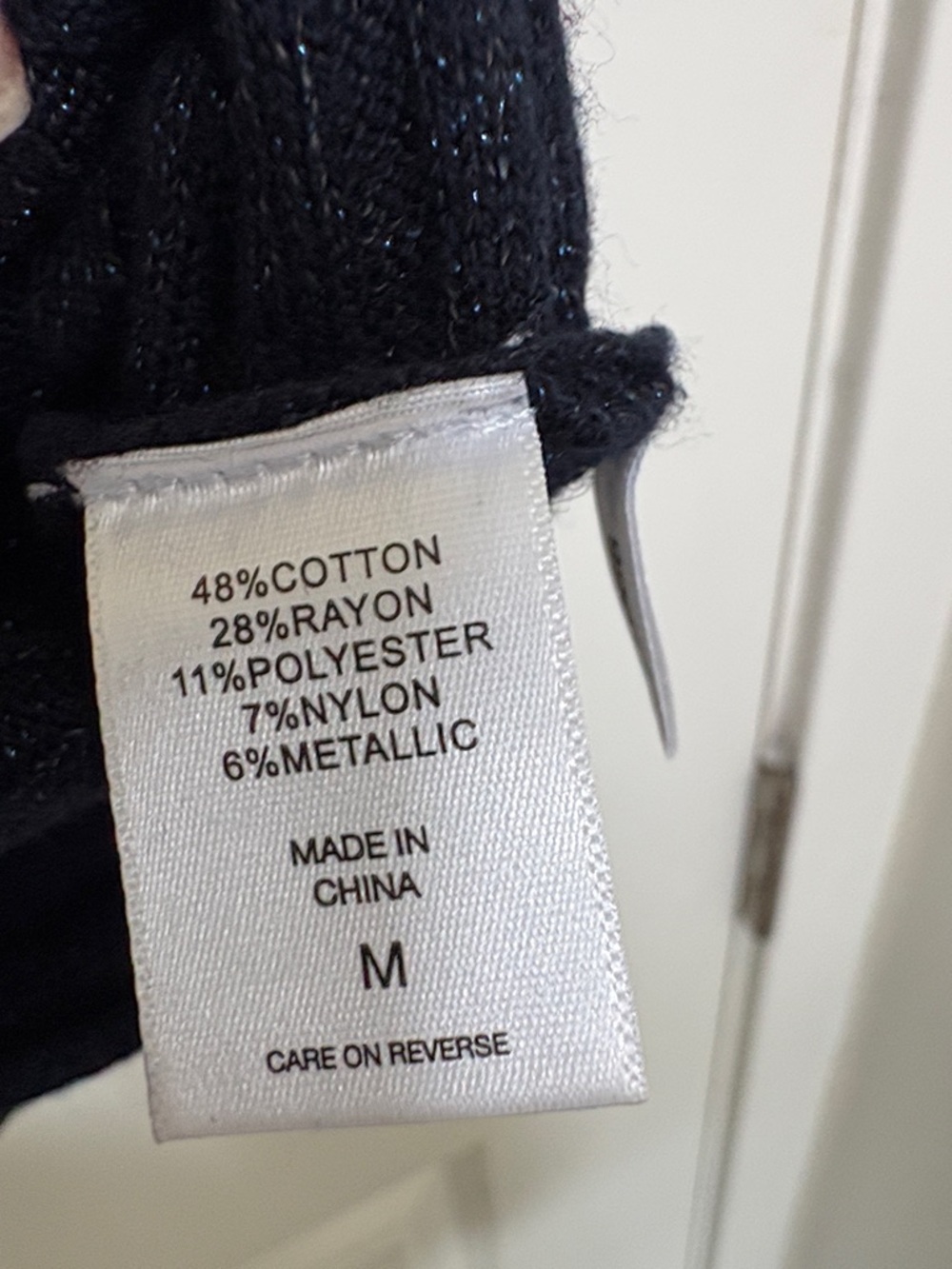 New York & Company Men's Navy Ribbed Crewneck Sweater with Subtle Sheen - Picture 6 of 8